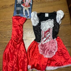 Spirit Red and White Costume with Hood